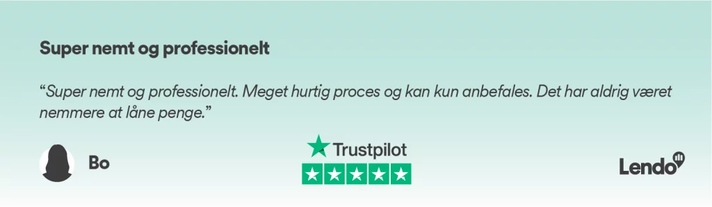 Trustpilot anmeldelse fra Bo