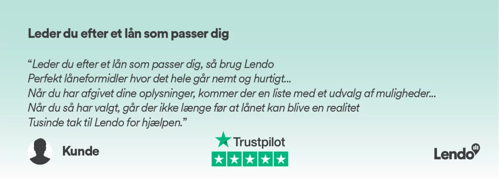 Trustpilotanmeldelse fra kunde